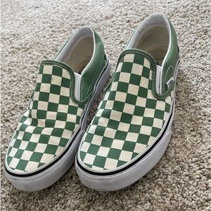 Green checkered vans
